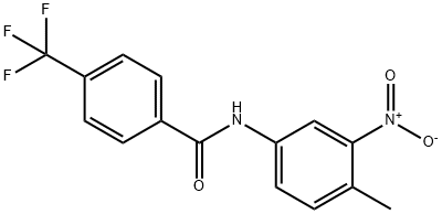 N-(4-甲基-3-硝基苯基)-4-(三氟甲基)苯甲酰胺 结构式