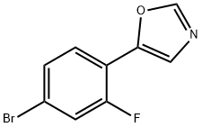 5-(4-Bromo-2-fluorophenyl)-1,3-oxazole 结构式