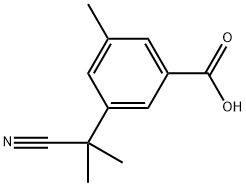 3-(1-cyano-1-methylethyl)-5-methylbenzoic acid 结构式