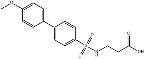 N-(4'-甲氧基-4-联苯基磺酰基)-Β-丙氨酸 结构式