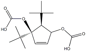 REL-二叔丁基 (1R,3S)-环戊-4-烯-1,3-二碳酸二酯 结构式