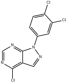 4-CHLORO-1-(3,4-DICHLOROPHENYL)-1H-PYRAZOLO[3,4-D]PYRIMIDINE 结构式