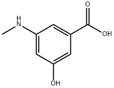3-羟基-5-(甲氨基)苯甲酸 结构式