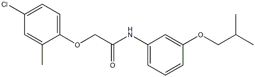 2-(4-chloro-2-methylphenoxy)-N-(3-isobutoxyphenyl)acetamide 结构式