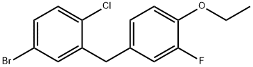 4-溴-2-[(4-乙氧基-3-氟苯基)甲基]-氯苯 结构式