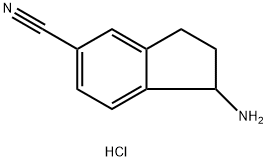 1-AMINO-2,3-DIHYDRO-1H-INDENE-5-CARBONITRILE HCL 结构式