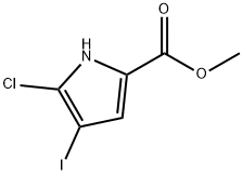 5-氯-4-碘-1H-吡咯-2-甲酸甲酯 结构式