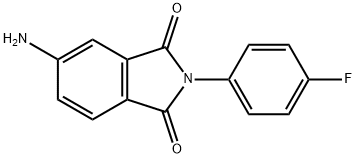 5-氨基-2-(4-氟苯基)-2,3-二氢-1H-异吲哚-1,3-二酮 结构式
