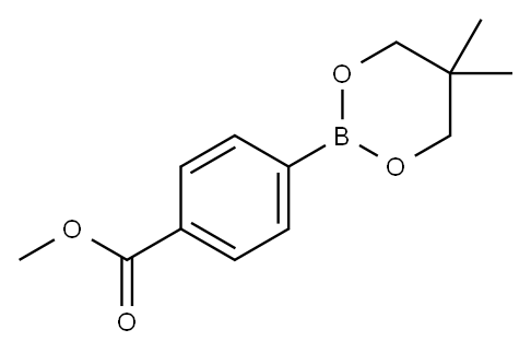 4-甲氧羰基苯硼酸新戊二醇酯 结构式