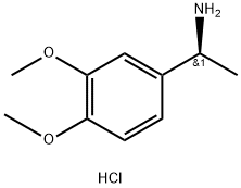 (S)-1-(3,4-dimethoxyphenyl)ethan-1-amine hydrochloride 结构式