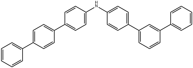 N-[1,1′:4′,1′′-三联苯]-4-基[1,1′:3′,1′′-三联苯]-4-胺 结构式