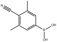 4-氰基-3,5-二甲基苯硼酸 结构式