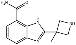2-(3-Methyl-3-azetidinyl)-1H-benzimidazole-7-carboxamide 结构式