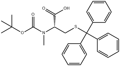 N-Boc-N-methyl-S-trityl-L-cysteine 结构式