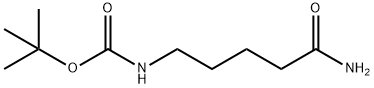 Carbamic acid, N-(5-amino-5-oxopentyl)-, 1,1-dimethylethyl ester 结构式