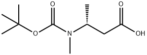 (3R)-3-{[(tert-butoxy)carbonyl](methyl)amino}butanoic acid 结构式