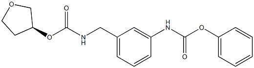 Carbamic acid, N-[[3-[(phenoxycarbonyl)amino]phenyl]methyl]-, (3S)-tetrahydro-3-furanyl ester 结构式