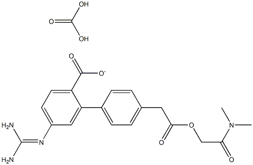 [4-[2-[2-(dimethylamino)-2-oxoethoxy]-2-oxoethyl]phenyl]4-(diaminomethylideneamino)benzoate: carbonate 结构式