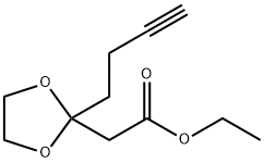 2-(2-(丁-3-烯-1-基)-1,3-二氧戊环-2-基)乙酸乙酯 结构式