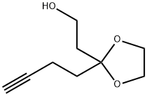 2-(2-(丁-3-炔-1-基)-1,3-二氧戊环-2-基)乙-1-醇 结构式