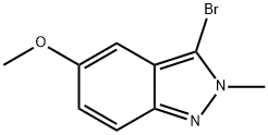 3-溴-5-甲氧基-2-甲基-2H-吲唑 结构式