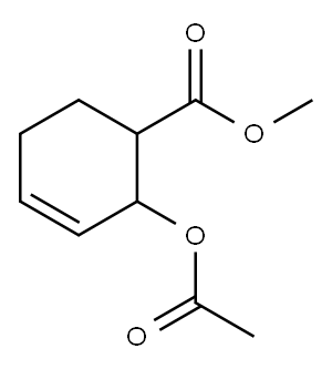 2-乙酰基氧基-3-环己烯-1-羧酸甲 结构式