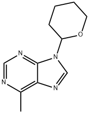 6-methyl-9-(tetrahydro-2-pyranyl)purine 结构式
