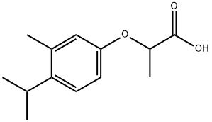 2-[3-甲基-4-(丙烷-2-基)苯氧基]丙酸 结构式