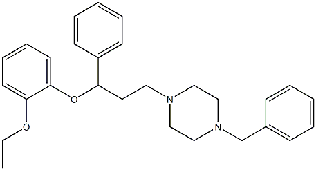 1-benzyl-4-[3-(2-ethoxyphenoxy)-3-phenylpropyl]piperazine 结构式