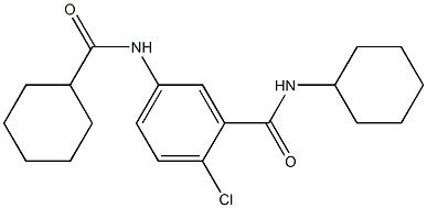 2-chloro-N-cyclohexyl-5-[(cyclohexylcarbonyl)amino]benzamide 结构式