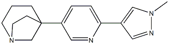 1-Azabicyclo[3.2.1]octane, 5-[6-(1-Methyl-1H-pyrazol-4-yl)-3-pyridinyl]-, (+)- 结构式