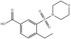 4-乙基-3-(吗啉-4-磺酰)苯甲酸 结构式