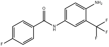 N-[4-氨基-3-(三氟甲基)苯基]-4-氟苯甲酰胺 结构式