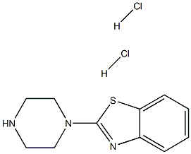 2-(哌嗪-1-基)-1,3-苯并噻唑二盐酸盐 结构式