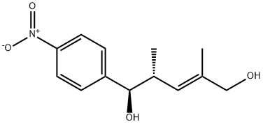 (4R,5R,E)-2,4-dimethyl-5-(4-nitrophenyl)pent-2-ene-1,5-diol 结构式