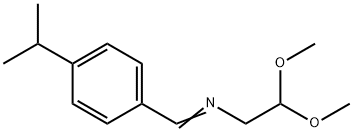 (E)-N-(4-异丙基苯亚基)-2,2-二甲氧基乙胺 结构式