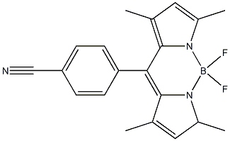 4,4-二氟-8(4'-苯腈)-1,3,5,7-四甲基-4-BORA-3A,4A-DIAZA-S-INDACENE 结构式