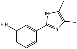 3-(4,5-二甲基-1H-咪唑-2-基)苯胺 结构式