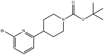 1-BOC-4-(6-溴-2-吡啶基)哌啶 结构式