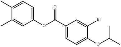 3,4-dimethylphenyl 3-bromo-4-isopropoxybenzoate 结构式