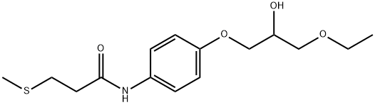 N-[4-(2-羟基-3-乙氧基)丙氧基]苯基-3-甲硫基丙酰胺 结构式