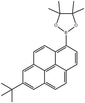 1, 3, 2- 二氧杂硼烷,2- [7- (1, 1- 二甲基乙基) - 1- 芘基] - 4, 4, 5, 5- 四甲基- 结构式