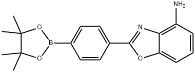 2-[4-(4,4,5,5-TETRAMETHYL-1,3,2-DIOXABOROLAN-2-YL)PHENYL]-4-BENZOXAZOLAMINE 结构式