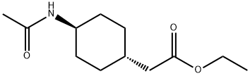 反式-2-(4-乙酰氨基环己基)乙酸乙酯 结构式