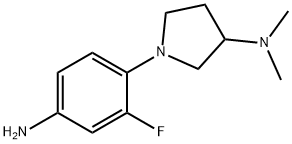 1-(4-氨基-2-氟苯基)-N,N-二甲基吡咯烷-3-胺 结构式