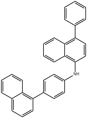 N-[4-(1-萘基)苯基]-4-苯基-1-萘胺 结构式
