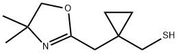 {1-[(4,4-dimethyl-4,5-dihydro-1,3-oxazol-2-yl)methyl]cyclopropyl}methanethiol 结构式