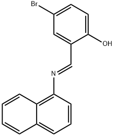 4-bromo-2-[(1-naphthylimino)methyl]phenol 结构式