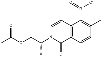 (R)-2-(6-methyl-5-nitro-1-oxoisoquinolin-2(1H)-yl)propyl acetate 结构式