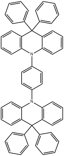 10,10'-(1,4-亚苯基)双[9,10-二氢-9,9-二苯基-吖啶 结构式